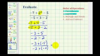 Ex 7 Simplify Expressions Involving Integers Using the Order of Operations [upl. by Kcirdle]