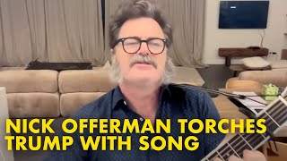 Nick Offerman TORCHES Trump With Song During Comedians For Kamala Livestream [upl. by Naujed]