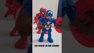 Playskool Heroes Marvel Super Hero Adventures 6 Pack Action Figures Review amp Demo [upl. by Elpmid]