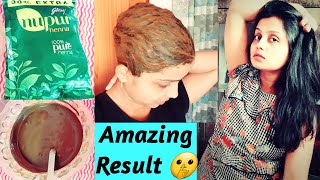 I Tried Godrej Nupur Henna on my Hair🙀  Nupur Henna Review  Demo  Best Henna for Silky Hair 2021 [upl. by Tnecillim65]