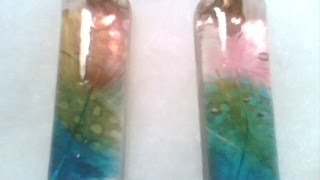 DIY EMBED FEATHERS INTO RESIN FOR EARRINGS [upl. by Hares410]