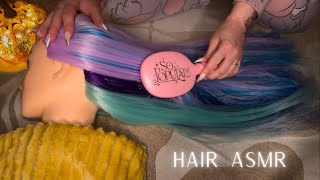 ASMR Whispered Hair Brushing Hair Play amp Colour Separating using Light amp Delicate Hand Movements [upl. by Tihor]