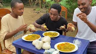 Village Eating  Plenty Fufu Eating Challenge [upl. by Joappa]