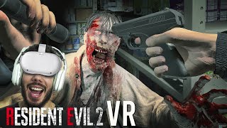 RESIDENT EVIL 2 VR  UMA EXPERIÊNCIA INCRÍVEL e ASSUSTADORA  RE2 VR Mod [upl. by Niryt]