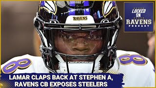 Lamar Jackson claps back at Stephen A Smith for slander attack Baltimore Ravens CB exposes Steelers [upl. by Matusow]