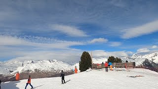 Ski WHOLE of BLUE BELVEDERE 1 2 3 amp 4 into Arc 1800 GoPro 8 HD POV  Les Arcs Paradiski  Mar 2023 [upl. by Christal625]