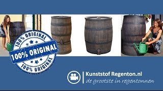 Regenton Roto Old Wood Look  Kunststof regentonnl [upl. by Eberta]