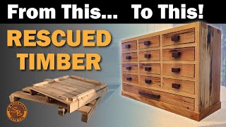 Storage Solution Made From Rescued Pallets and Scraps Too nice for the Shop [upl. by Yrahcaz]