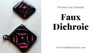 Polymer Clay Tutorial  How to make Faux Dichroic using nail art foils and UV resin [upl. by Tome319]