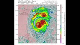 Hurricane Beryl 2024 GOES16 Satellite Imagery [upl. by Warram]