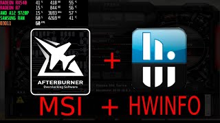 Como usar o HWINFO64 em conjunto do MSI AFTERBURNER [upl. by Gerrilee]