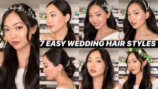 7 EASY DIY BRIDAL HAIR STYLES  Wedding Week Series Episode 1 [upl. by Acus]