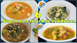 6 sopas de verduras supernutritivas para tu semana te ayudaran a bajar de peso Menu semanal sopas [upl. by Jillian]