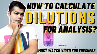 HOW TO CALCULATE DILUTIONS FOR ANALYSIS I HINDI [upl. by Vonny]