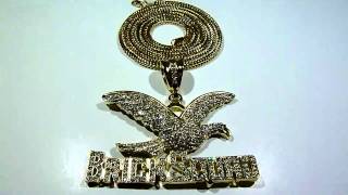 SOLD Gold So Icy quotBrick Squadquot style White lab diamond pendant with FREE franco chain [upl. by Anehsat216]