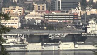 USS Ranger CV61 Leaving PSNS Shot 1 [upl. by Us]