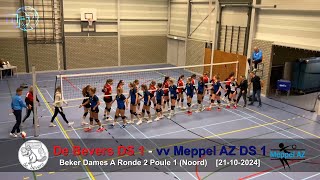 Volleybal Beker Dames A Ronde 2 De Bevers D1  vv Meppel AZ D1 21102024 [upl. by Khichabia]