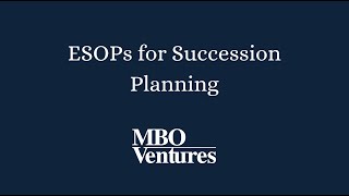 ESOPs For Succession Planning [upl. by Aicekan]