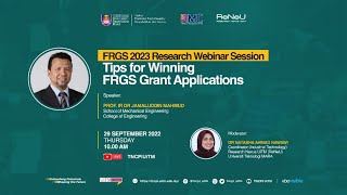 Tips for Winning FRGS Application Grants [upl. by Namso]