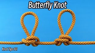 How to tie the butterfly knot knottips101 [upl. by Lanti]