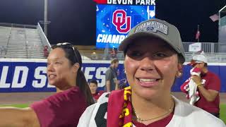 Oklahoma Softball  WCWS Postgame Interviews [upl. by Ilegna]