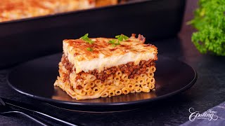 Greek Pastitsio  Easy Baked Pasta Recipe [upl. by Anallese655]