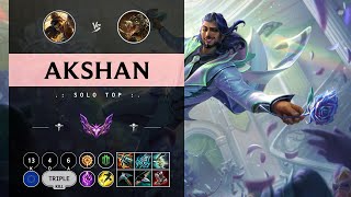 Akshan Top vs Renekton  EUW Master Patch 1410 [upl. by Saltzman]