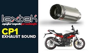 Lextek CP1 Exhaust Sound Triumph Speed Triple 2013 [upl. by Coletta]