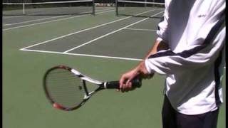 How To Play Tennis  Tennis Instruction Loose Grip Firm Wrist [upl. by Rider743]