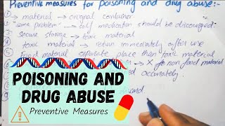 Poisoning and Drug Abuse  Preventive Measures [upl. by Yebot]