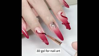 【3D gel】how to do nail with 3D gel and nail gradient nails gelnaildesigns naildesign nailsart [upl. by Piefer885]