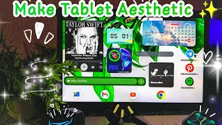 How to make your tablet aesthetic 💫✨  Aesthetic widget 🍀 [upl. by Fisch]