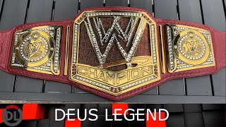 WWE Shop 2013 WWE Replica Title Belt on MW Belts Custom Brock Lesnar Leather Strap Review  4K wwe [upl. by Nalak]