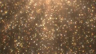 Beautiful Gold Glitter Particle Rain Falling Shimmers Sparkle Light 4K DJ Visuals Loop Background [upl. by Sheets376]