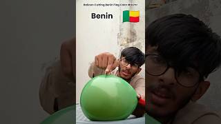 Benin 🇧🇯 Flag Color Balloon Cutting asmr relaxing [upl. by Ballou]