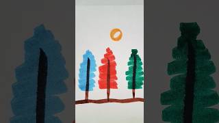 Scenery  Drawing  Kids youtubeshorts shorts [upl. by Ajim498]