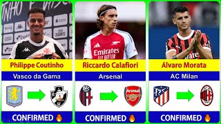 100 CONFIRMED Summer Transfers 2024  ✅ FT Raphaël Varane Coutinho Morata Saúl Ñíguez  PART 2 [upl. by Fanchon690]