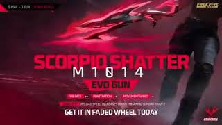 The new Evo gun  Scorpio Shatter M1014 is new ultra rare skin is here GARENA FREE FIRE MAX [upl. by Tish12]