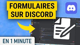 Créer des formulaires sur Discord [upl. by Annyl451]