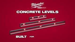 Milwaukee REDSTICK Concrete Levels [upl. by Lanahtan]