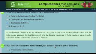 Evaluación Final Modulo 1 Complicaciones mas comunes de la diabetes [upl. by Ahsla992]