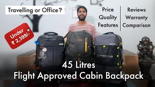 Comparing Top 3 Budget Travel amp Office Backpacks  Flight Approved  Safari Aristocrat Gear Turbo [upl. by Eirelav]