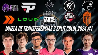 JANELA de TRANSFERÊNCIAS 2 SPLIT CBLOL 2024  TOUCOUILLE VOLTA FUTURO do JEAN MAGO e TRIGO VOLTANDO [upl. by Etnovad719]