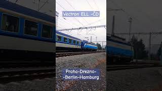 Vectron ELLČD express Praga DrezdnoBerlinHamburg [upl. by Neit]