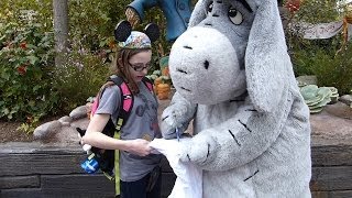 Disney Characters Meeting Eeyore from Winnie the Pooh at Disneyland [upl. by Rechaba]