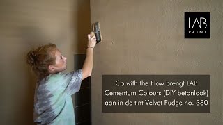 Co with the Flow brengt LAB Cementum Colours DIY betonlook aan in de tint Velvet Fudge no 380 [upl. by Narf]