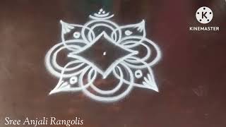 Simple dots Rangoli  easy Rangoli designs easy chukkalamuggulu  rangoli designs 🏵️🌸 [upl. by Mani610]