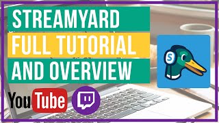 Streamyard Full Tutorial and Overview  How To Setup Your Live Stream [upl. by Ahsilla]