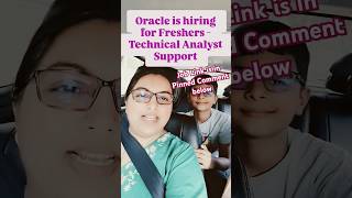 Oracle is Hiring for Freshers oraclejobs oraclefreshersjobs oracle freshers freshersjobs [upl. by Henka]