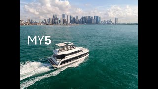 Discover the MY5 a spacious motor yacht with flybridge by Fountaine Pajot [upl. by Eeralav]